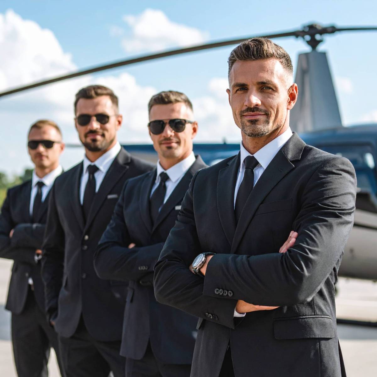 Firefly_imagen-de-escolta-de-seguridad-privada-varios-hombres-de-raza-blanca-con-helicopter-9720